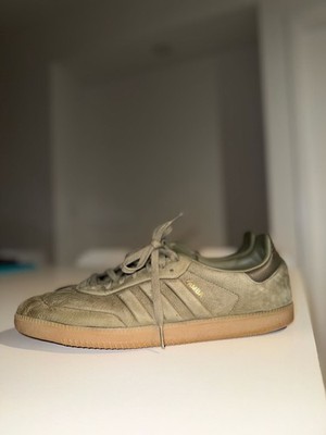 Adidas Samba OG Olive Green Suede Gum Sole Sneakers Size 14