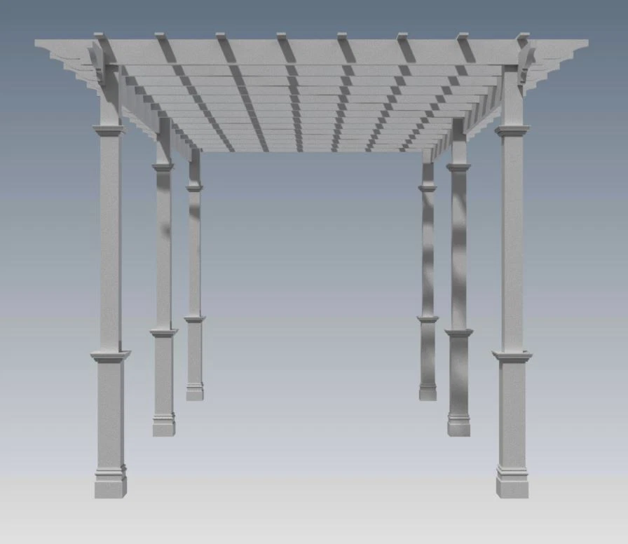GRAPE VINE PERGOLA - OUTDOOR PATIO COVER V1 - Full Building Plans - Image 3 of 4