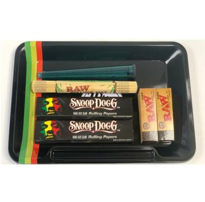 Wise Skies Rolling Tray Set Snoop Dogg Blättchen Rollmatte Kegel Röhren