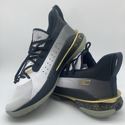 Under Armour Stephen Curry 7 Mens Size 9 Basketball Black Gold Shoes 3023300-104