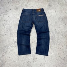 Just Cavalli Mens Blue Jeans Big Logo Cotton Size 36