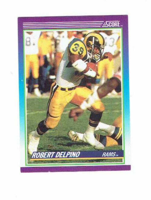 Robert Delpino Los Angeles Rams #39 Fullback #184 Score 1990 Football Card