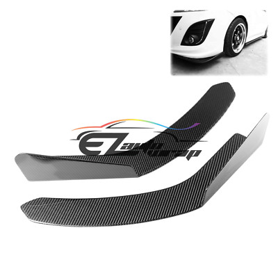 Universal Carbon Fiber Winglet Type-3 Aero Front Bumper Lip Splitter Diffuser