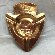 Vtg Copper Boy Scout Hand Made Ashtray Arrowhead Shape Troop 460 Hawaiian Garden