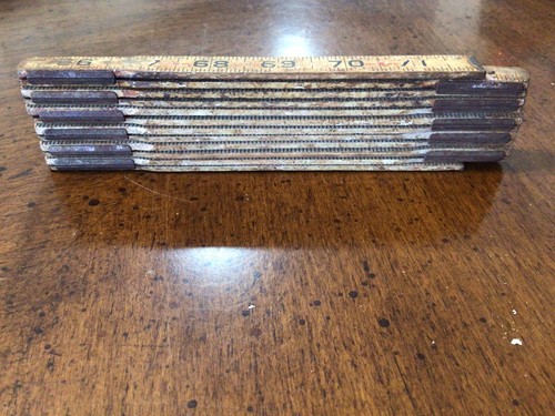 Vintage Lufkin Oversize Ziegel Maurer Lineal klappbar Holz erweiterbar Maurer Lineal - Bild 6 von 6