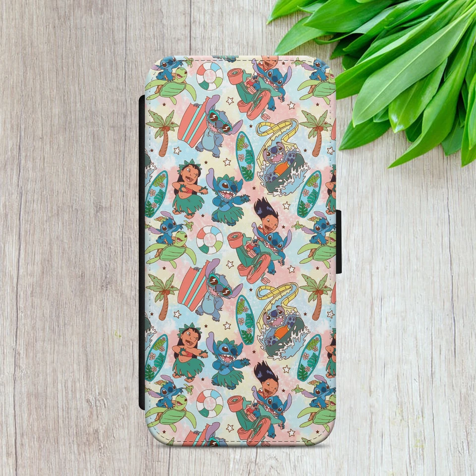 STITCH CASE FOR IPHONE SAMSUNG PIXEL FLIP WALLET PHONE COVER PATTERN ART GIFT - Image 4 of 4