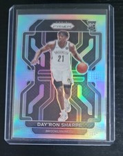 2021-22 Panini Prizm Day’Ron Sharpe Silver Rookie RC NBA #281 Brooklyn Nets