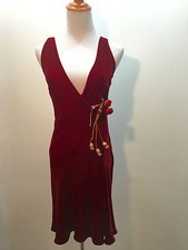 Moschino Ruby Red Velvet Cocktail Dress With ...