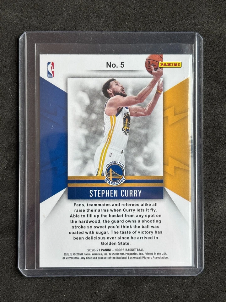 2020-21 Panini Hoops Stephen Curry Spark Plugs Insert #5 GS Warriors - Image 2 of 2