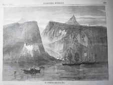 "St. Helena" - original print from Harper's Weekly, May 1, 1869