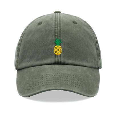 Pineapple Baseball Cap Vintage Washed Unisex Papa Mütze Urlaub Sommer Sonne Skifahren