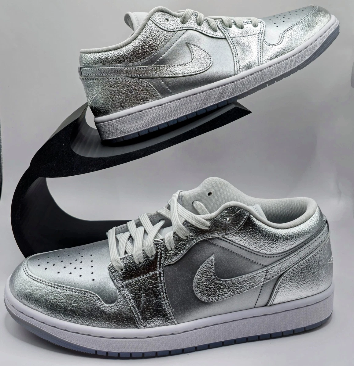 Jordan 1 SE Low Metallic Silver W | eBay