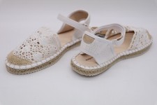 MAYORAL PALA TALON CROCHET GIRL'S BIG KID SIZES SHOES ESPADRILES WHITE SANDALS