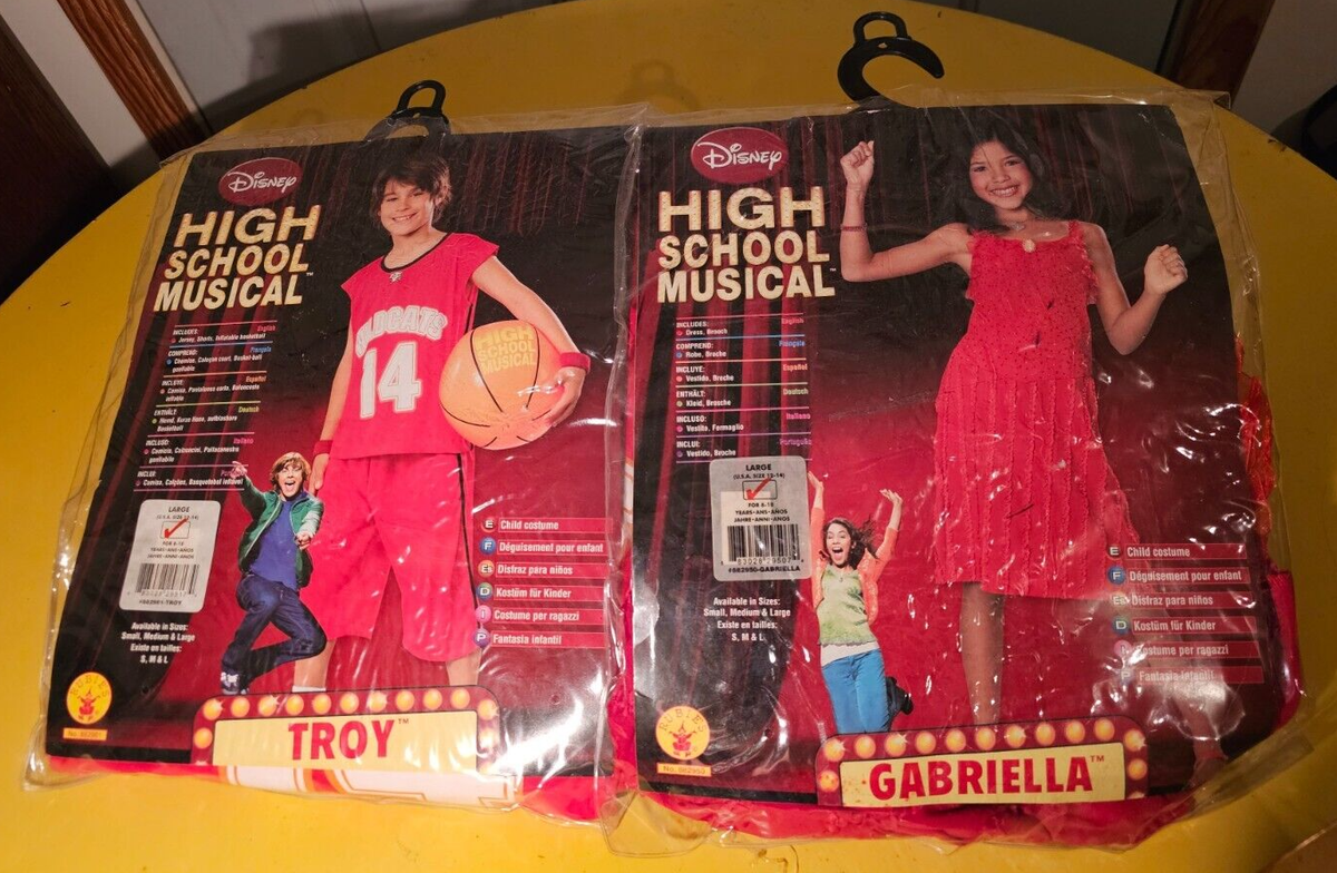 Lot Disney HIGH SCHOOL MUSICAL Halloween Costumes TROY GABRIELLA