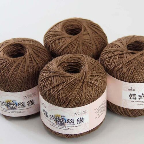 Aipeng 4ballsx50g Hand DIY Wear Cotton Lace Crochet Shawl Knitting Yarn 25