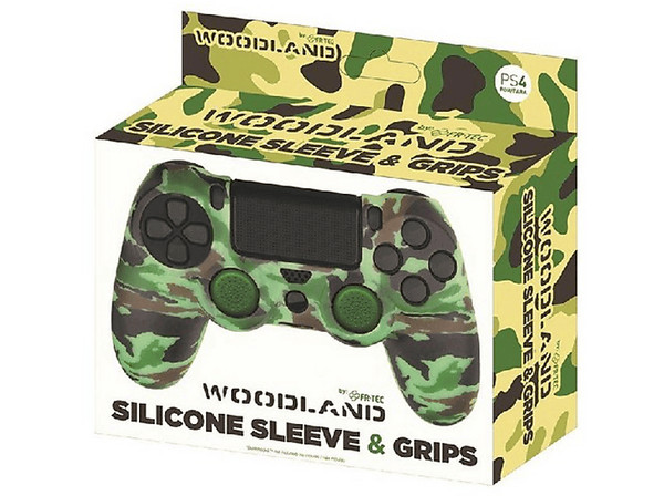 Funda de camuflaje para mando PS4 + Grips, Silicona