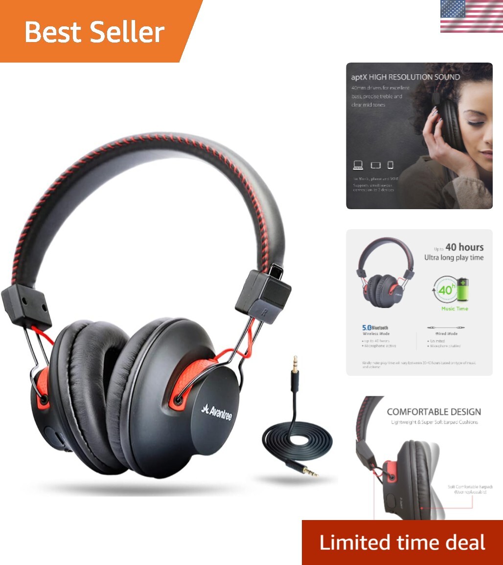 Audition - Bluetooth Over-Ear Headphones with Long-Lasting Durable Build, Bui...