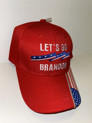HAT / LET’S GO BRANDON (RED HAT) - ADJUSTABLE STRAP / ONE SIZE FITS ALL - Picture 7 of 14