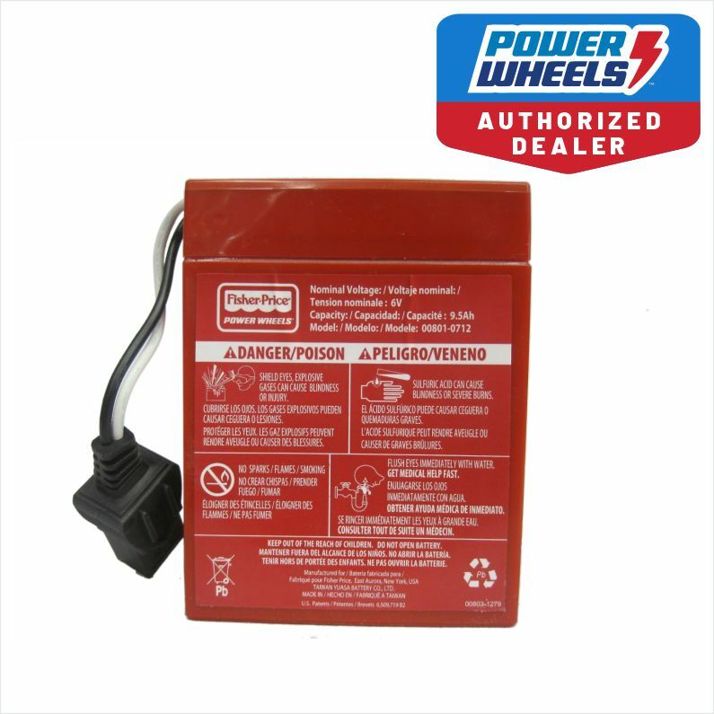 Harley Battery Red 6 Volt Fisher Price Genuine Brand New