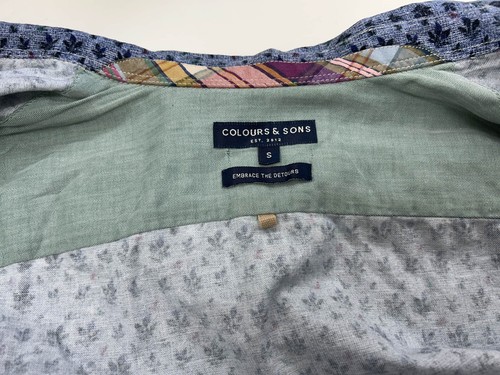 Colours & Sons Mens Shirt Small Blue (SHP) - Picture 9 of 11