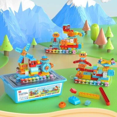 Bausteine Spielzeug (Getriebe) - Musik & Frühes Lernset Spielzeug für Kinder - 134 Teile