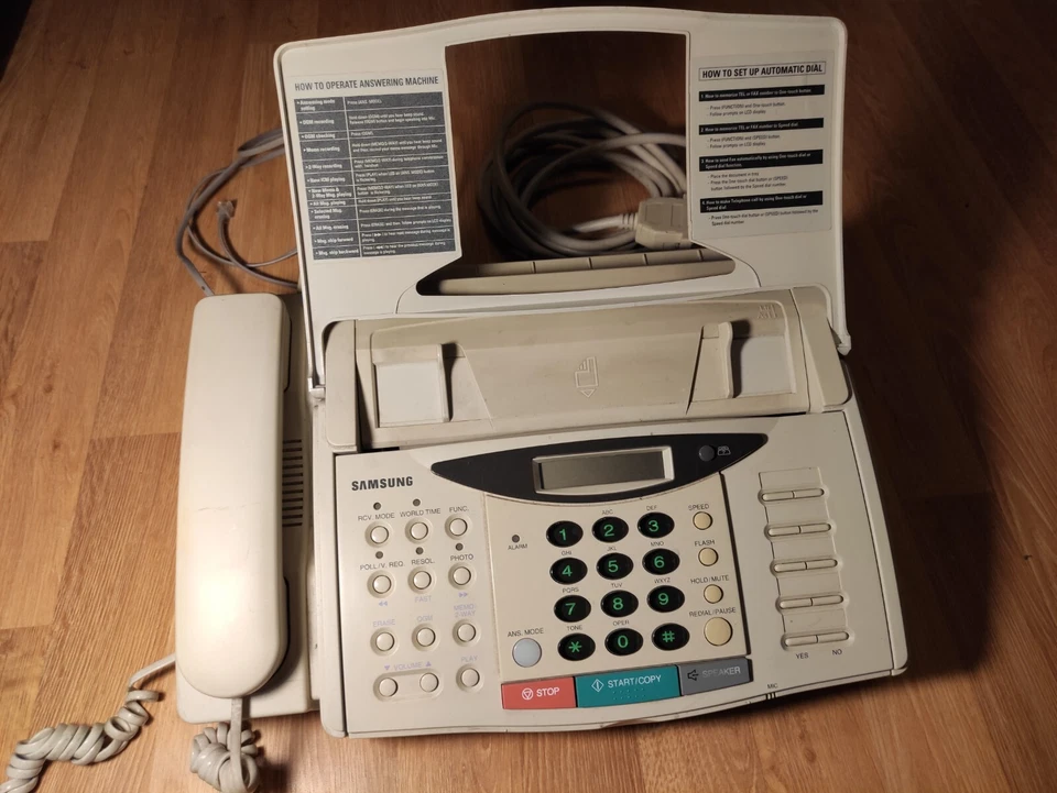 VINTAGE Samsung SF 800 FACSIMILE TRANSCEIVER TELEPHONE ANSWERING SYSTEM FAX - Bild 4 von 4
