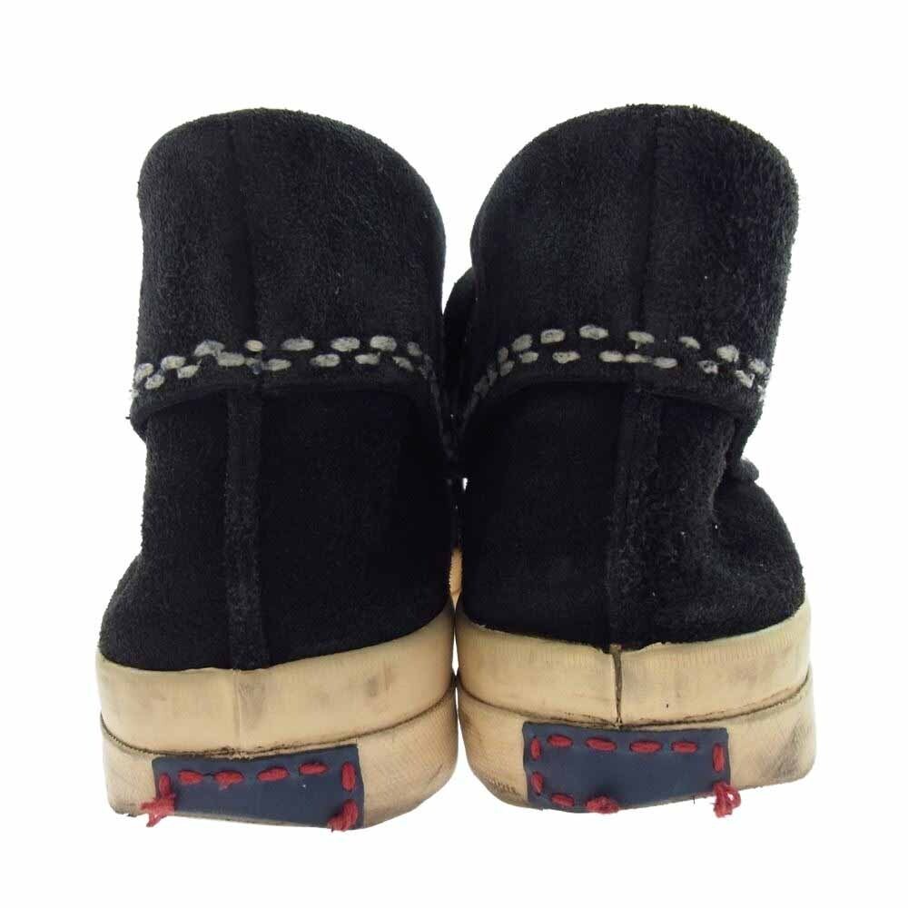 VISVIM FLYNT HI SASHIKO High-cut suede boots, black, US8