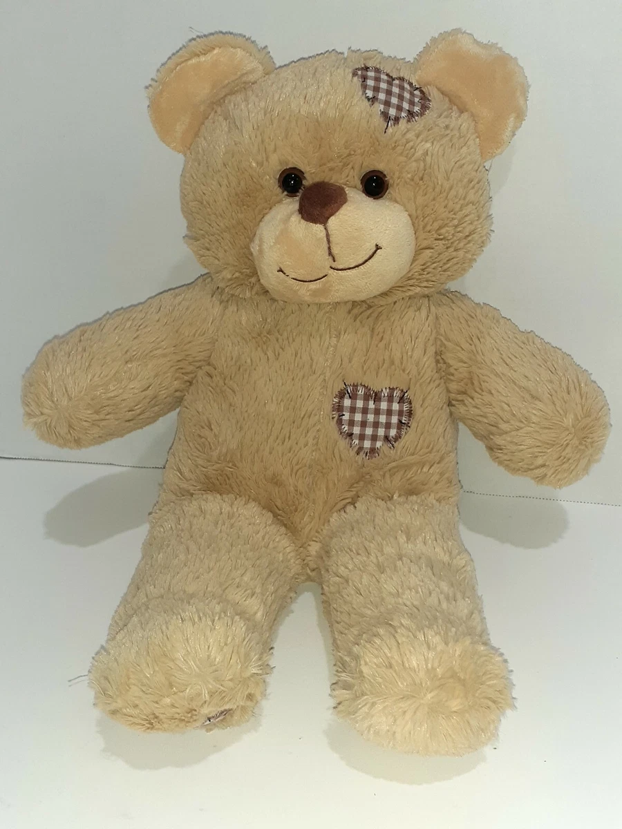 Teddy Mountain Teddy Bear Plush Stuffed Animal Toy Hearts Brown 16 Inch