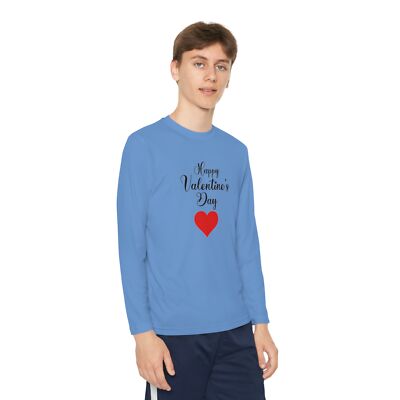 Happy Valentine's Day Red Heart Youth Kid's Unisex Long Sleeve - Main Image