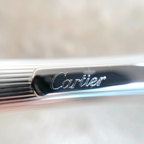 Cartier Ballpoint Pen mustⅡ Silver Godron Palladium Finish with Case - 第 12/15 張圖片