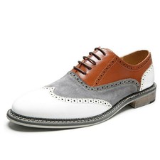 Mens Oxfords casual Dress Dress Leather Shoes Brogue Wing Tip Lace Up Loafers