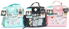 New Fit & Fresh DIY Lunch Tote w/3 Containers & Stickers Choose Blue Pink Black