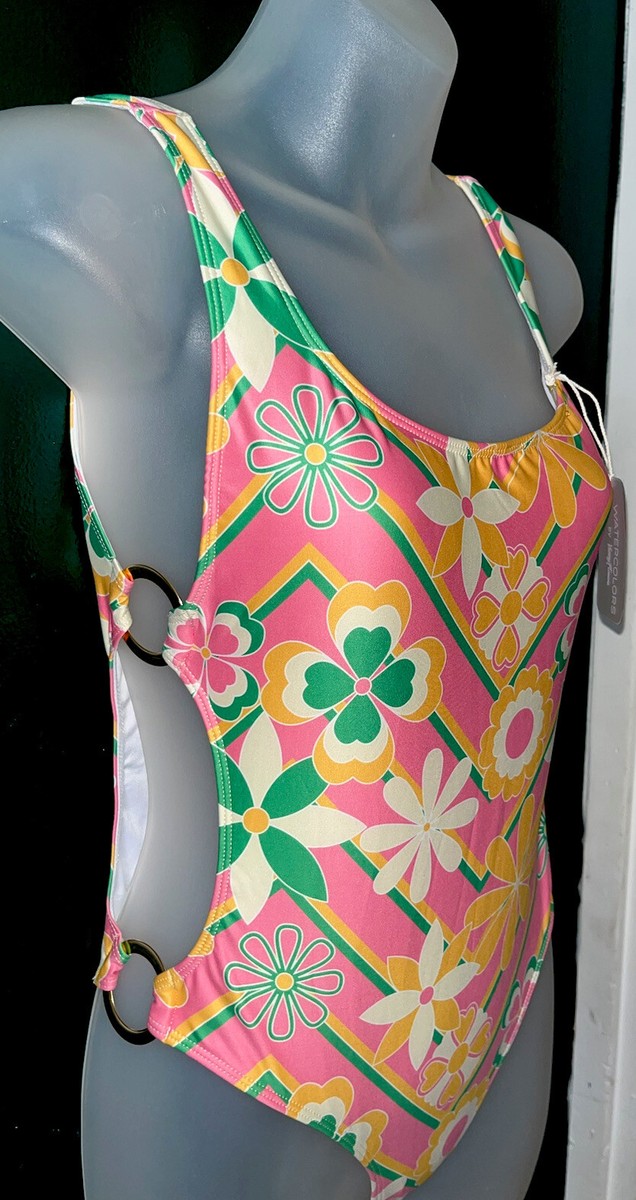 shape-c品 NEW Kenny Flowers THE ACAPULCO 60s Floral One-Piece Swimsuit w