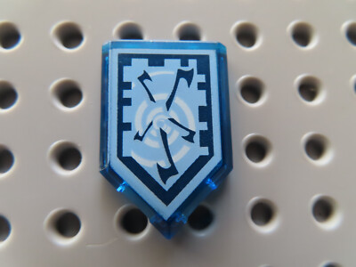 Lego 1 x Fliese Fünfeck 22385pb043  2x3 tr. dunkelblau Whirlwind 70323 70338 366