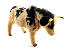 Japan celluloid Farm Western Cowboy Cow heifer BULL vtg tin toy 1