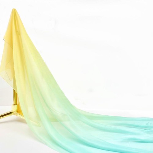 Gradient Color Chiffon Fabric for DIY Sewing Costume Dance Dress Hanfu Scarf - Picture 22 of 42