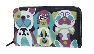 Gabs GMONEY17 Animals + Bull Wallet Geldbörse Pop Dogs Vinaigrette türkis weiß