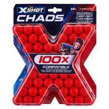 Zuru X Shot Chaos 50x Compatible, Zuru X-Shot Chaos 50-Pack Dartball Refill