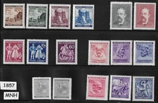 MNH Stamp sets  Regular postage WWII Germany Occupation of Czechoslovakia  #1857