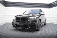 Front Ansatz V.3 FüR BMW X5 M-Paket F15 Schwarz Hochglanz Spoilerlippe Schwert