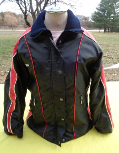 Vintage Yamaha Black/Red Snowmobile Jacket Womens Large Seam Sep - Picture 1 of 7