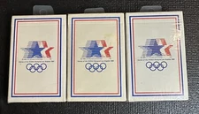 3X 1984 L.A. Olympic Games Bridge Size Plastic Coated Playing Cards Sealed