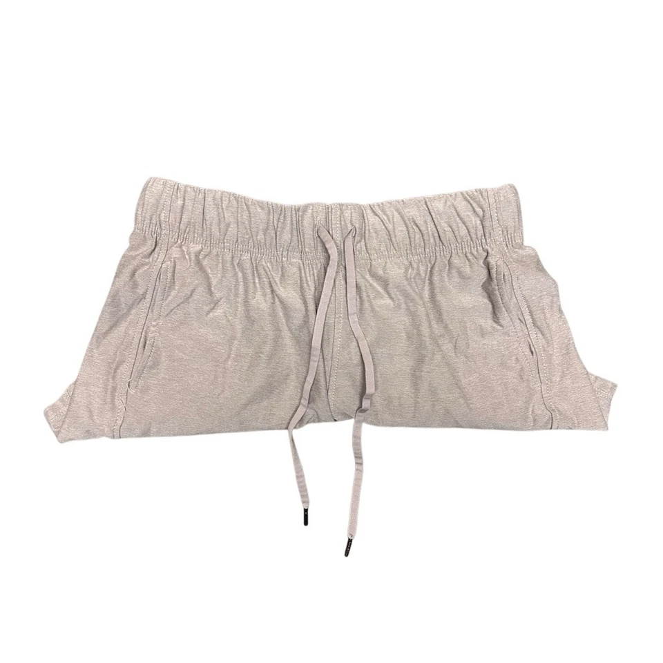 Pantalones cortos deportivos grises Athletic Works talla S con cordón ropa deportiva rendimiento Foto 3 de 4