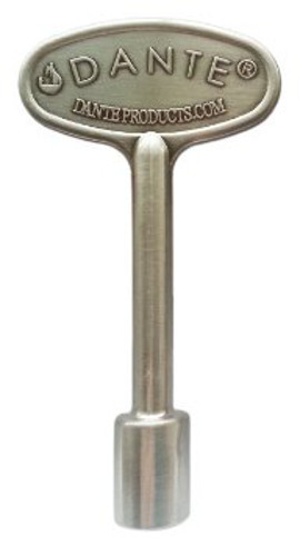 Dante Products Universal Gas Valve Key 3 Inch Satin Nickel For
