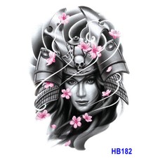 Women Flower Tattoos Beautiful Women Clock Dial Skull Body Temporary Tattoo TTL