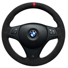 BMW E90 E92 E91 E93 E81 E82 E87 M SPORT STEERING WHEEL ALCANTARA LEATHER RED