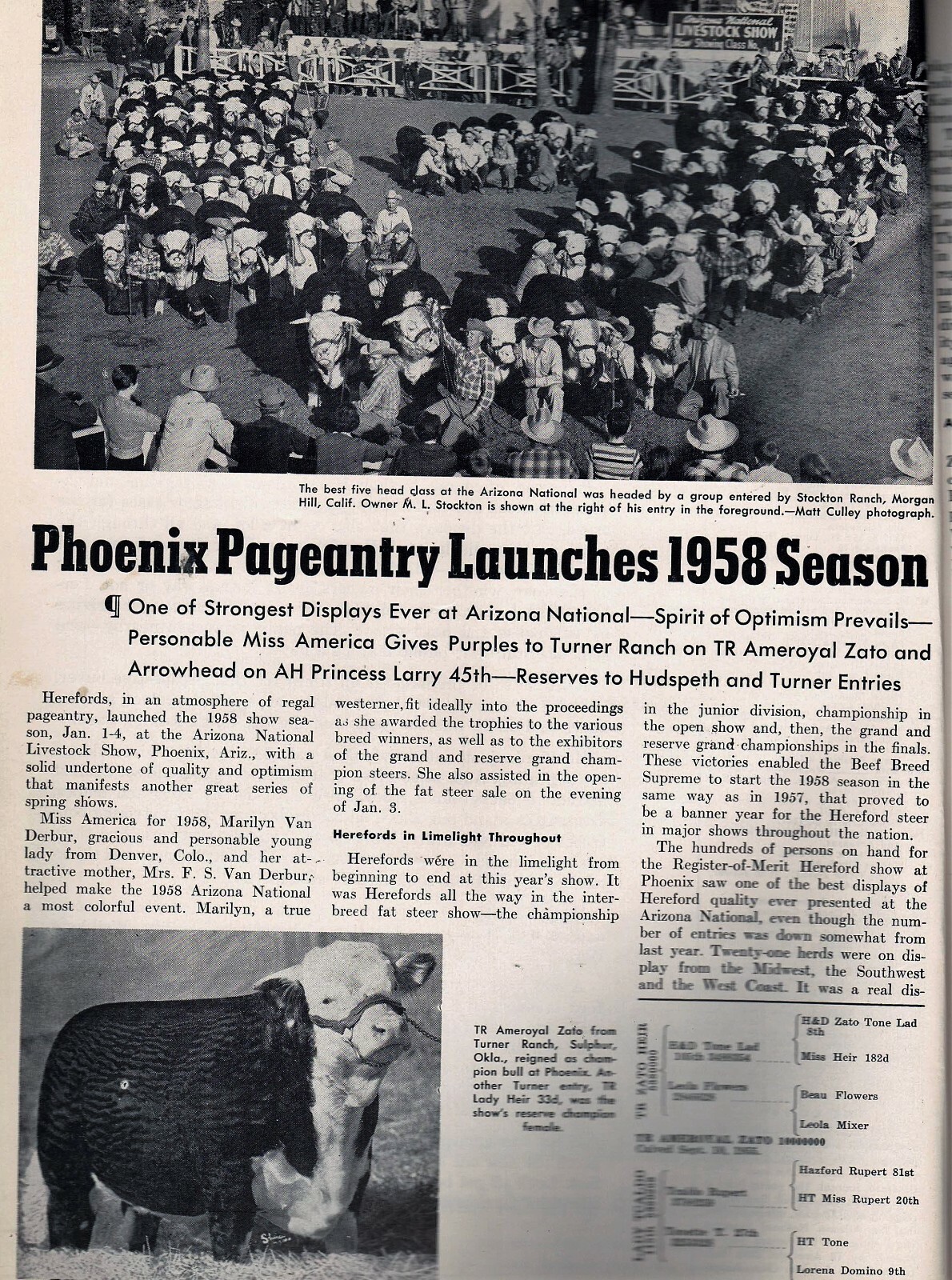 The American Hereford Journal Magazine, January 15, 1958 eBay