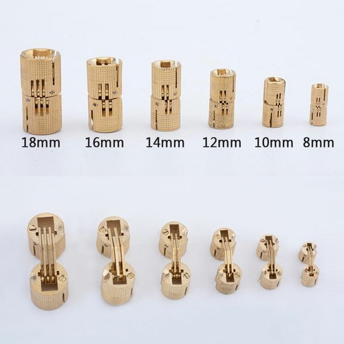 180º Solid Brass Cylinder Barrel Invisible Hinge for Caravan Worktops No Noise - 第 15/17 張圖片