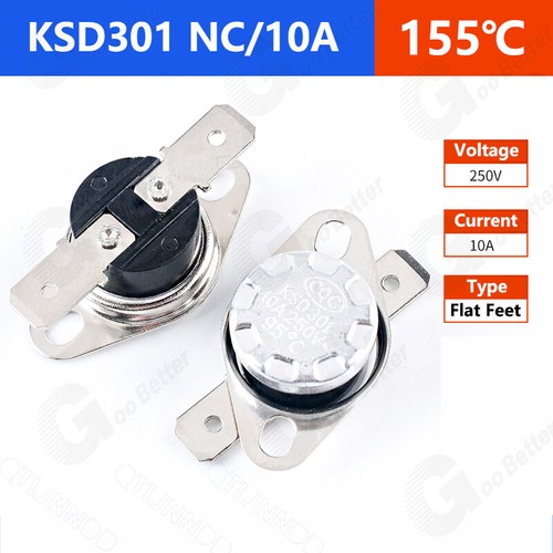 KSD301 KSD302 10A 16A 250V Temperature Thermal Control Switch 40°C - 200°C NO/NC - Picture 38 of 96