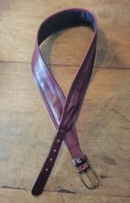 Vintage Etienne Aigner Burgundy Leather Belt 70s Era Wide